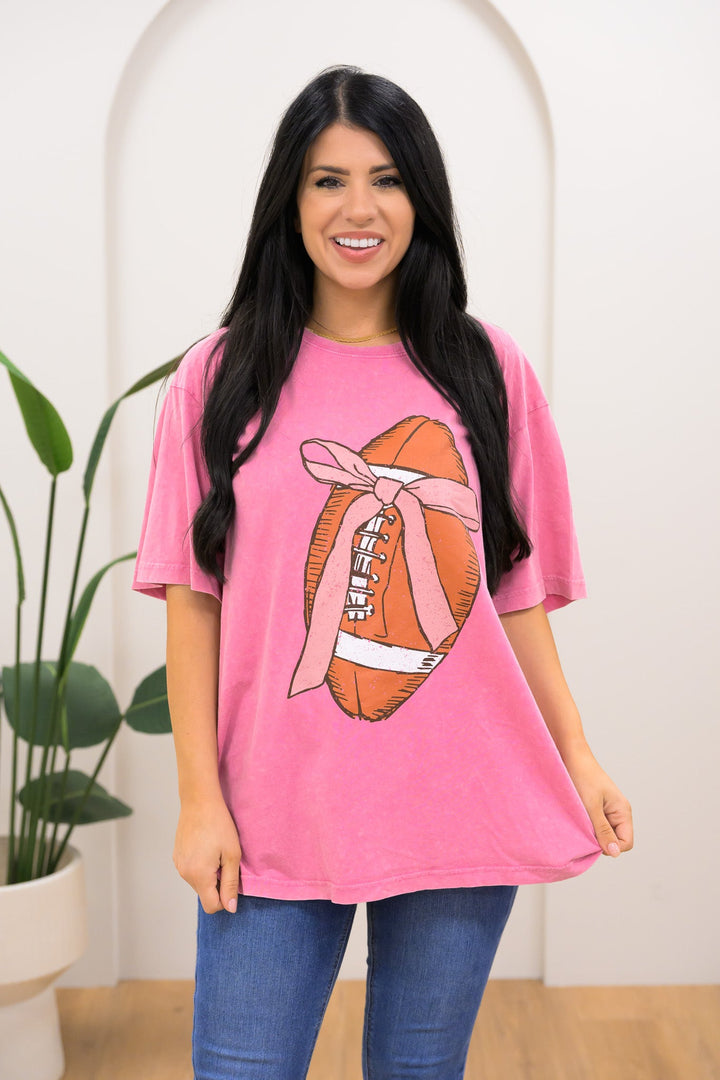 Football Bow Tee - 3 Colors!