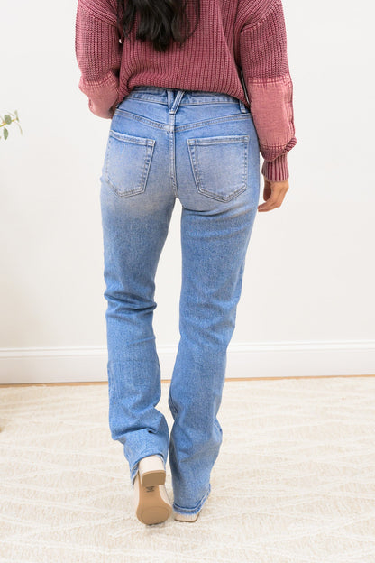 Down By The Bay By Lovervet - High Rise Destress Straight Jeans