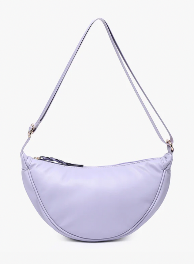 Jen & Co. Rosalie Small Banana Sling W/ Braided Zipper - 4 Colors!