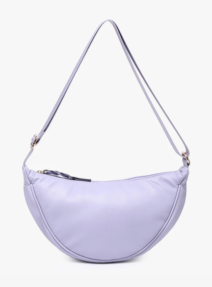 Jen & Co. Rosalie Small Banana Sling W/ Braided Zipper - 4 Colors!