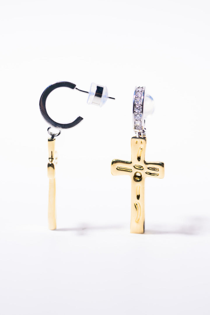Prince Earrings - Silver Gold