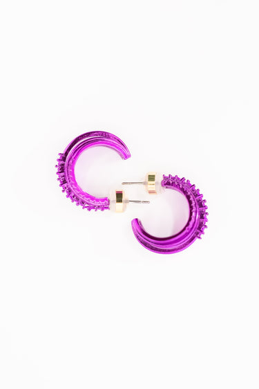 Diva Earrings - Liquid Metallic Magenta Muse