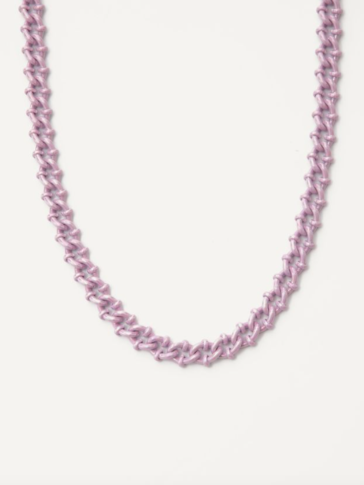 Just A Girl Necklace - Shimmer Tickle Me Pink