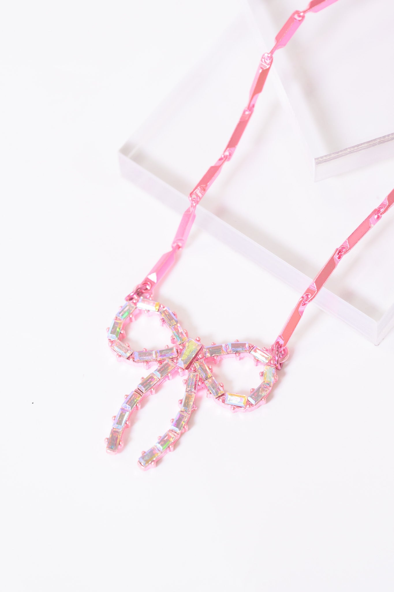 Camille Necklace - Metallic Cosmopolitan Pink