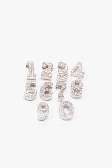 Number Charm Pave - Multiple Colors!
