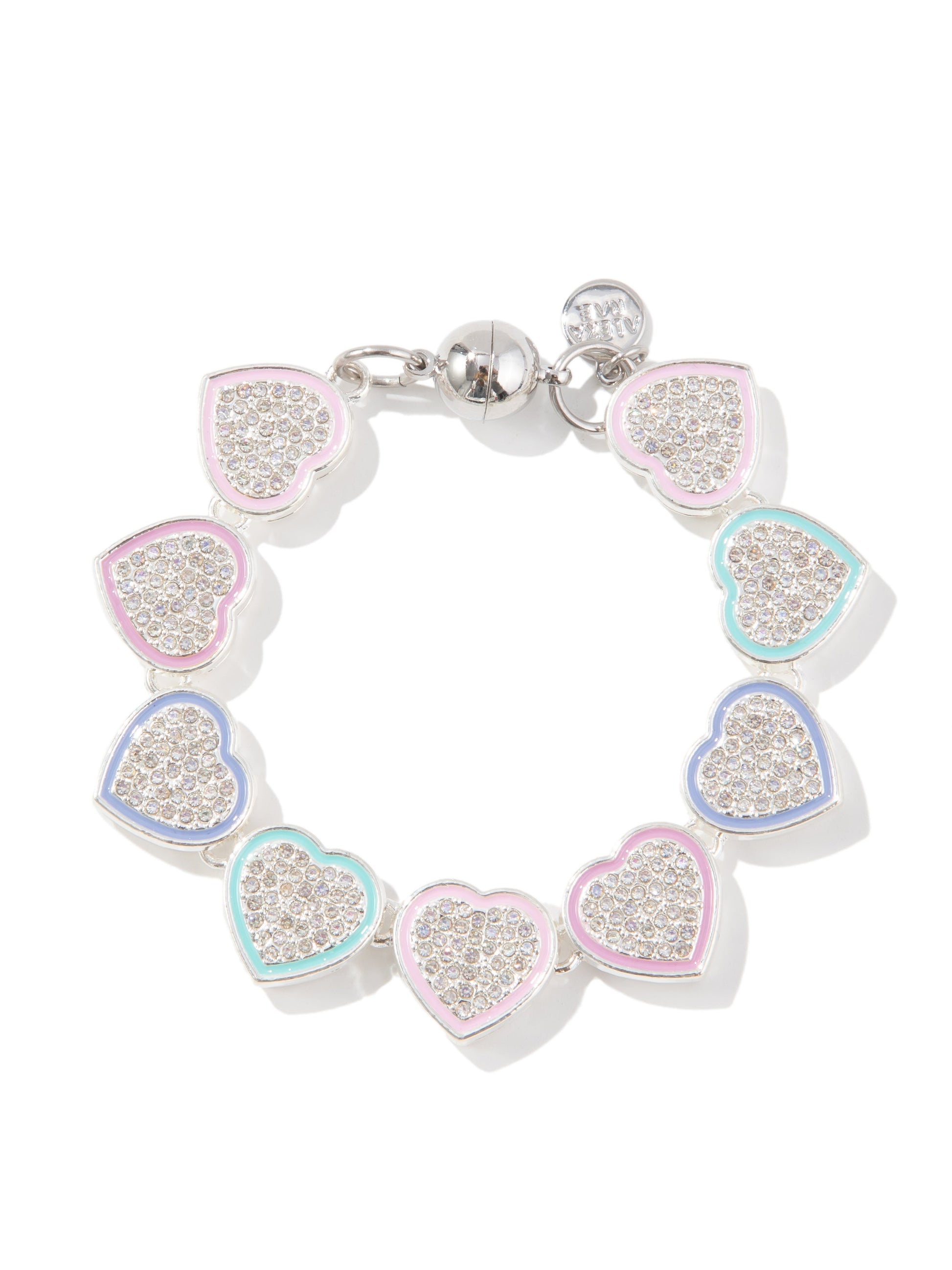 Sweetheart Bracelet - Metallic Pearl White Pastel Multi