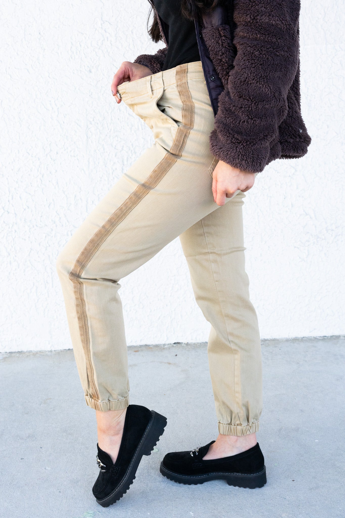 Risen Top Gun Jogger Jeans - Sand