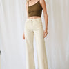 Mica Cream Of The Crop High Rise Wide Leg Criss Cross Waistband Jeans