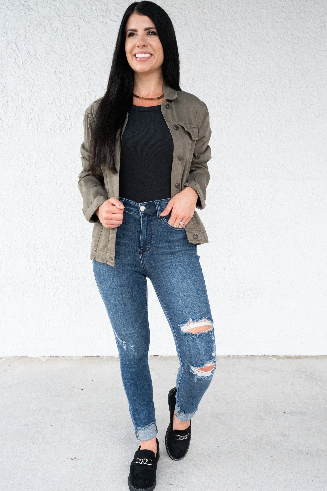 Judy Blue Bitter Sweet High Rise Skinny Destroy Jeans