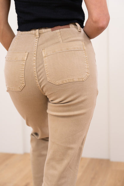 Judy Blue Icing On The Cake Garment Dyed Cuffed Joggers - Khaki