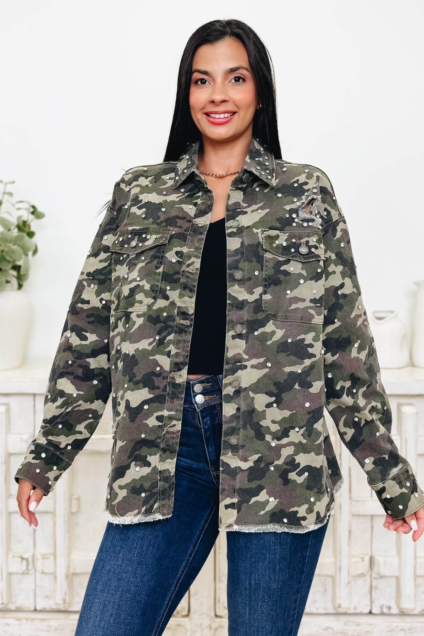 Country Side Rhinestone Camo Jacket