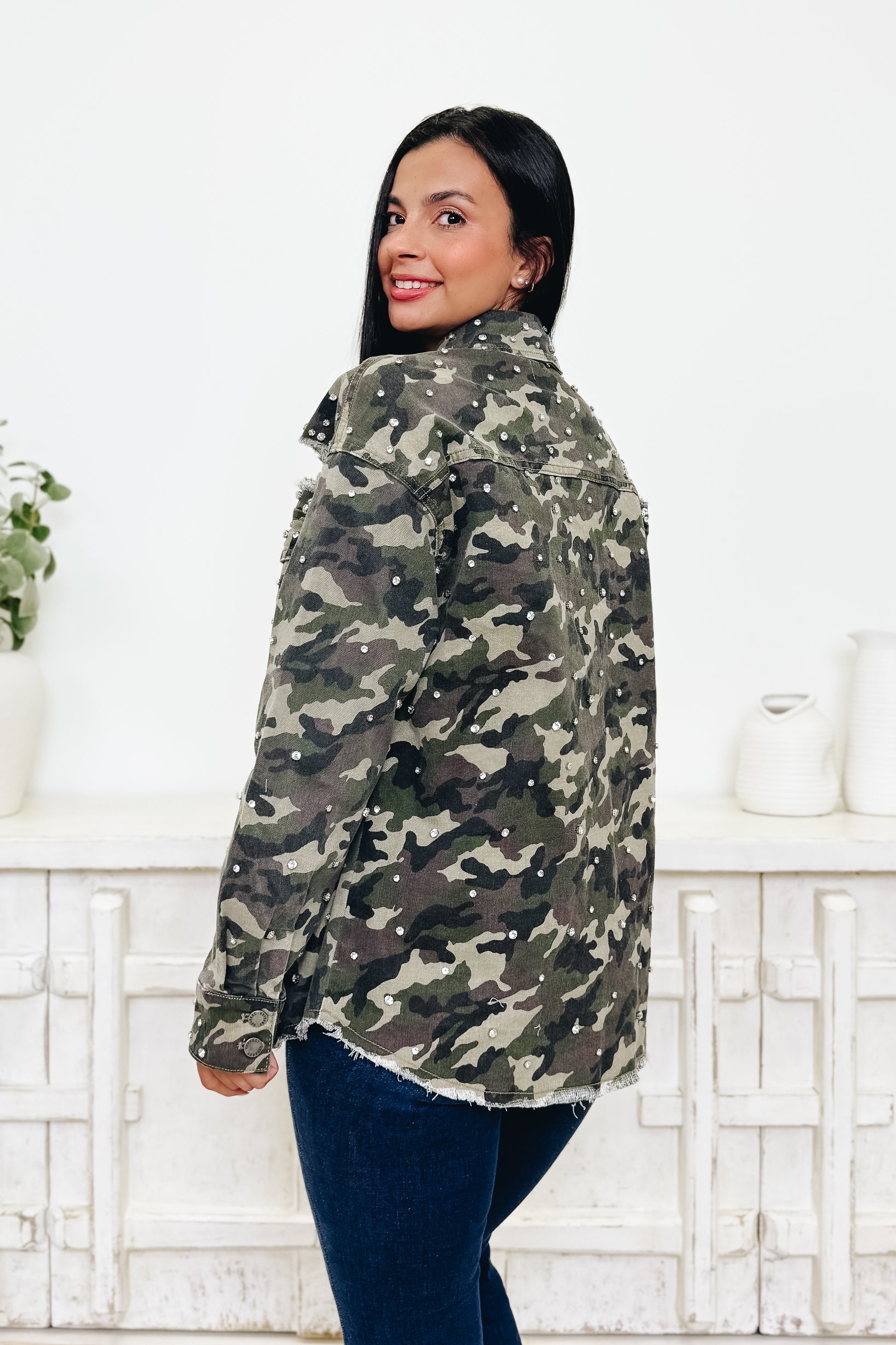 Country Side Rhinestone Camo Jacket