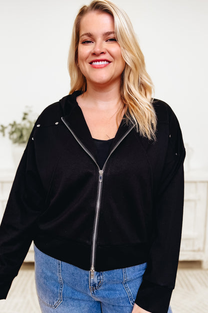 Edge & Elegance Hooded Top - 2 Colors!