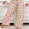 Moves Like Jacquard Floral Pants - Pink Orange