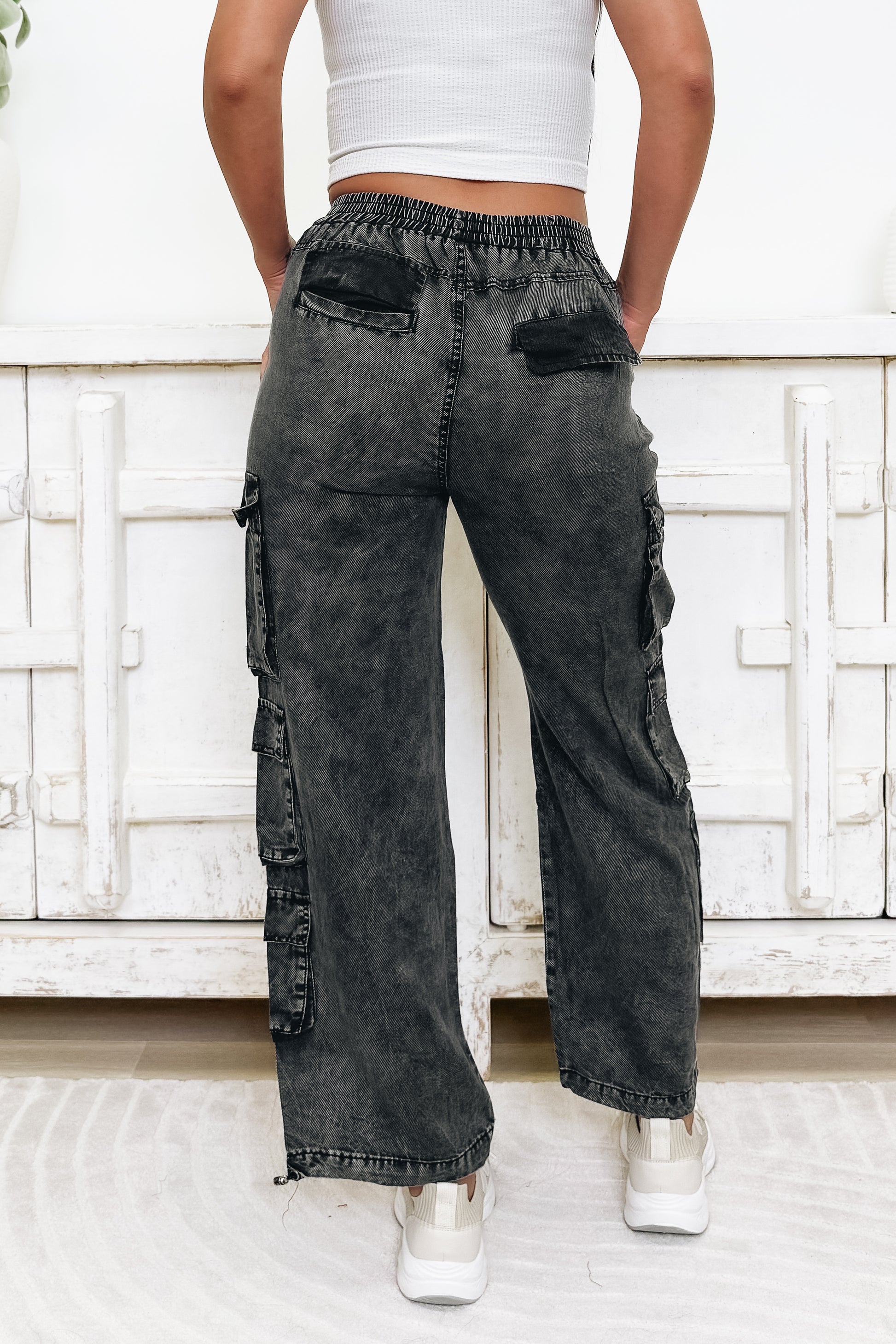 Come & Go Cargo Pants - Black