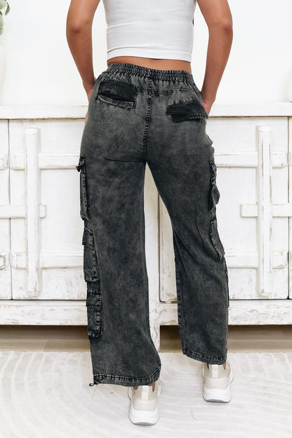 Come & Go Cargo Pants - Black