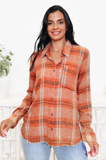 The Rustic Retreat Button Down Top - 2 Colors!