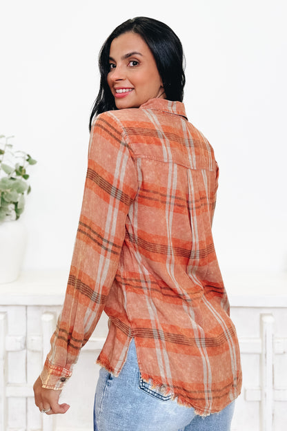The Rustic Retreat Button Down Top - 2 Colors!