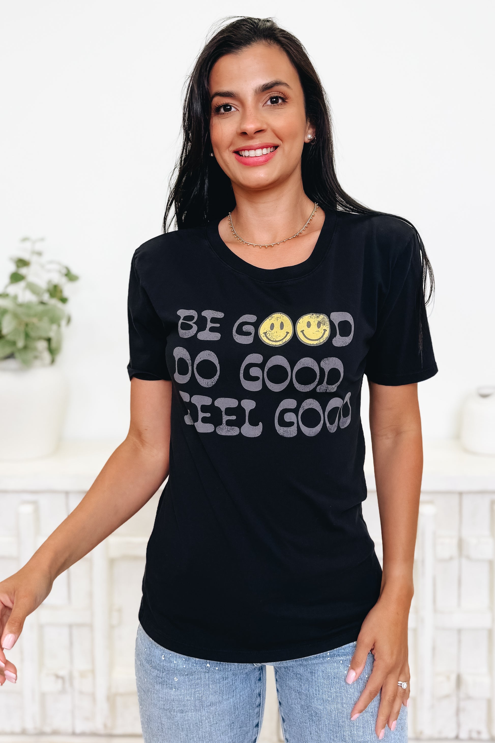 Be Good Happy Graphic Tee - 2 Colors!