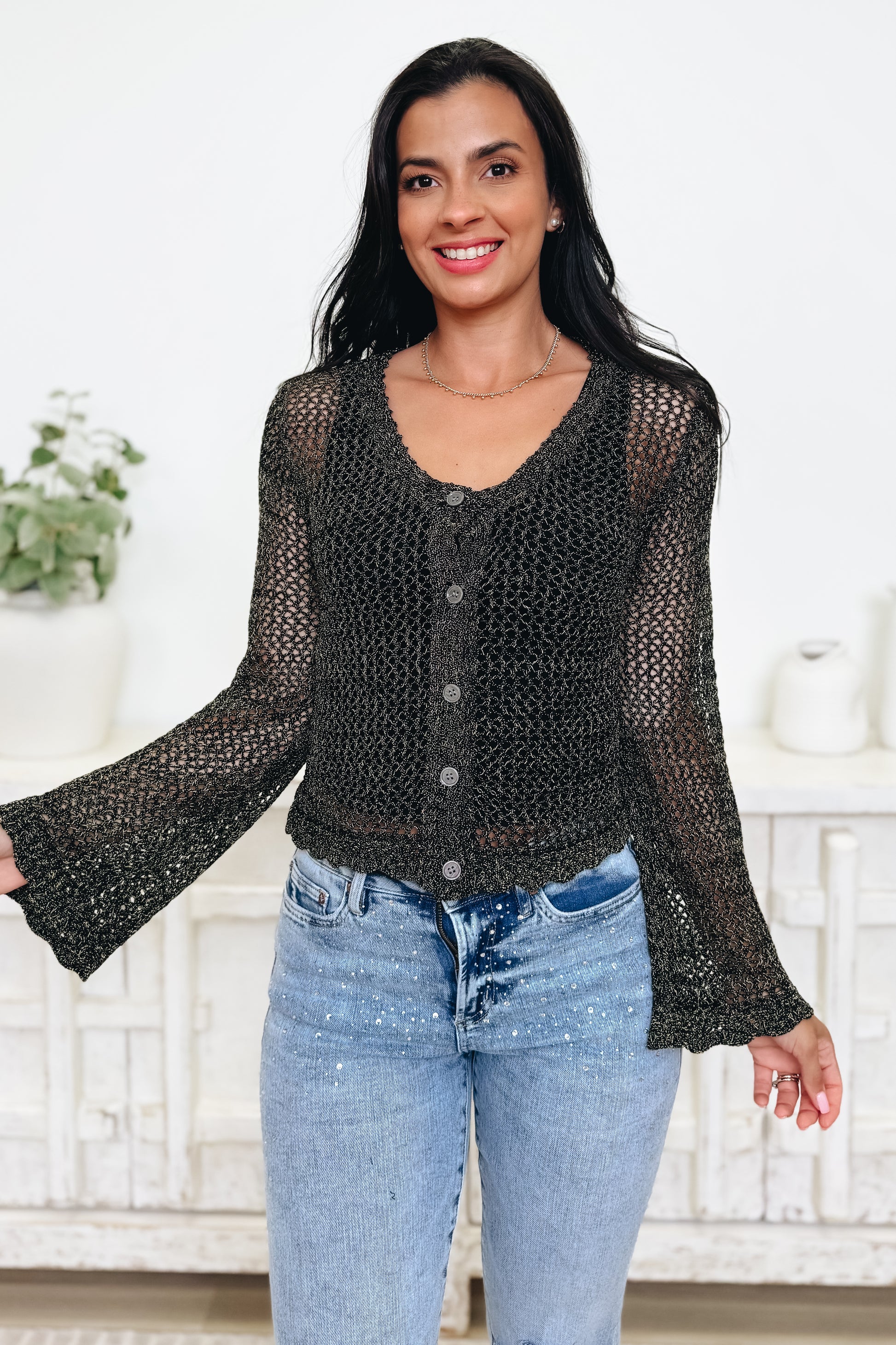 The Serene Love Crochet Cardigan - 2 Colors!
