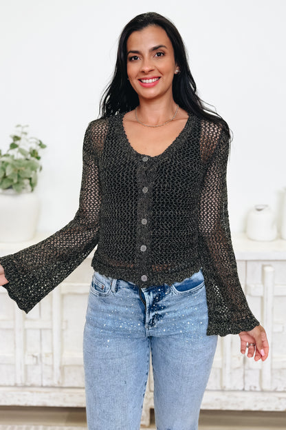 The Serene Love Crochet Cardigan - 2 Colors!