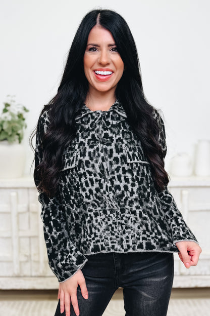 Catwalk Queen Leopard Sweater Jacket