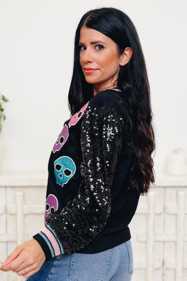 Bone To The Bone Skull Cardigan