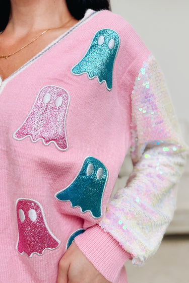 Haunted Sparkle Ghost Cardigan