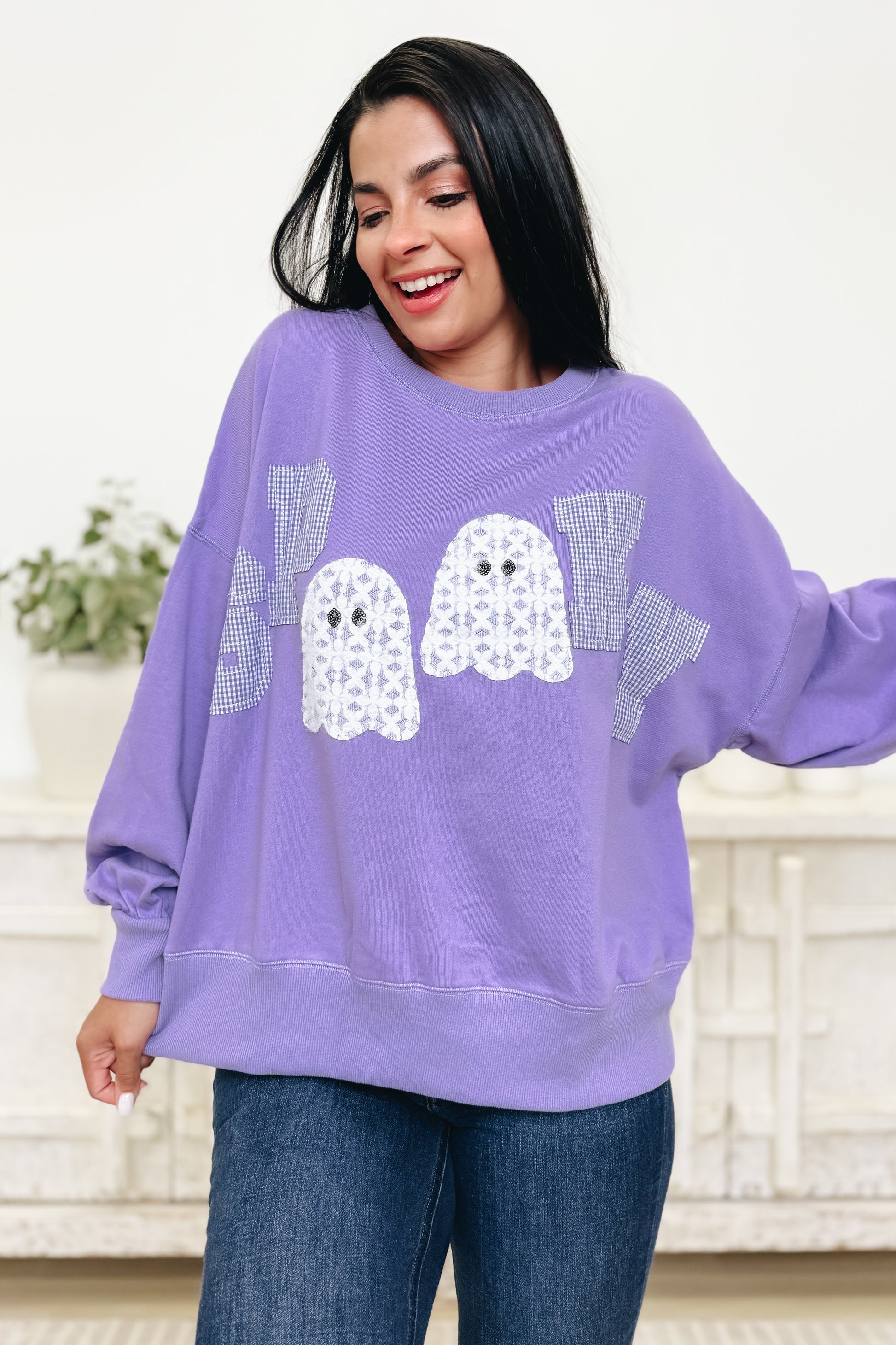 Spooky Ghost Pullover Top - 2 Colors!