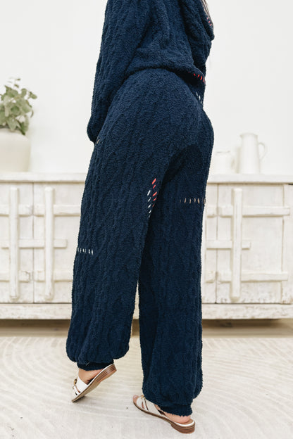 Wild Blue Yonder Crochet Pants - Indigo