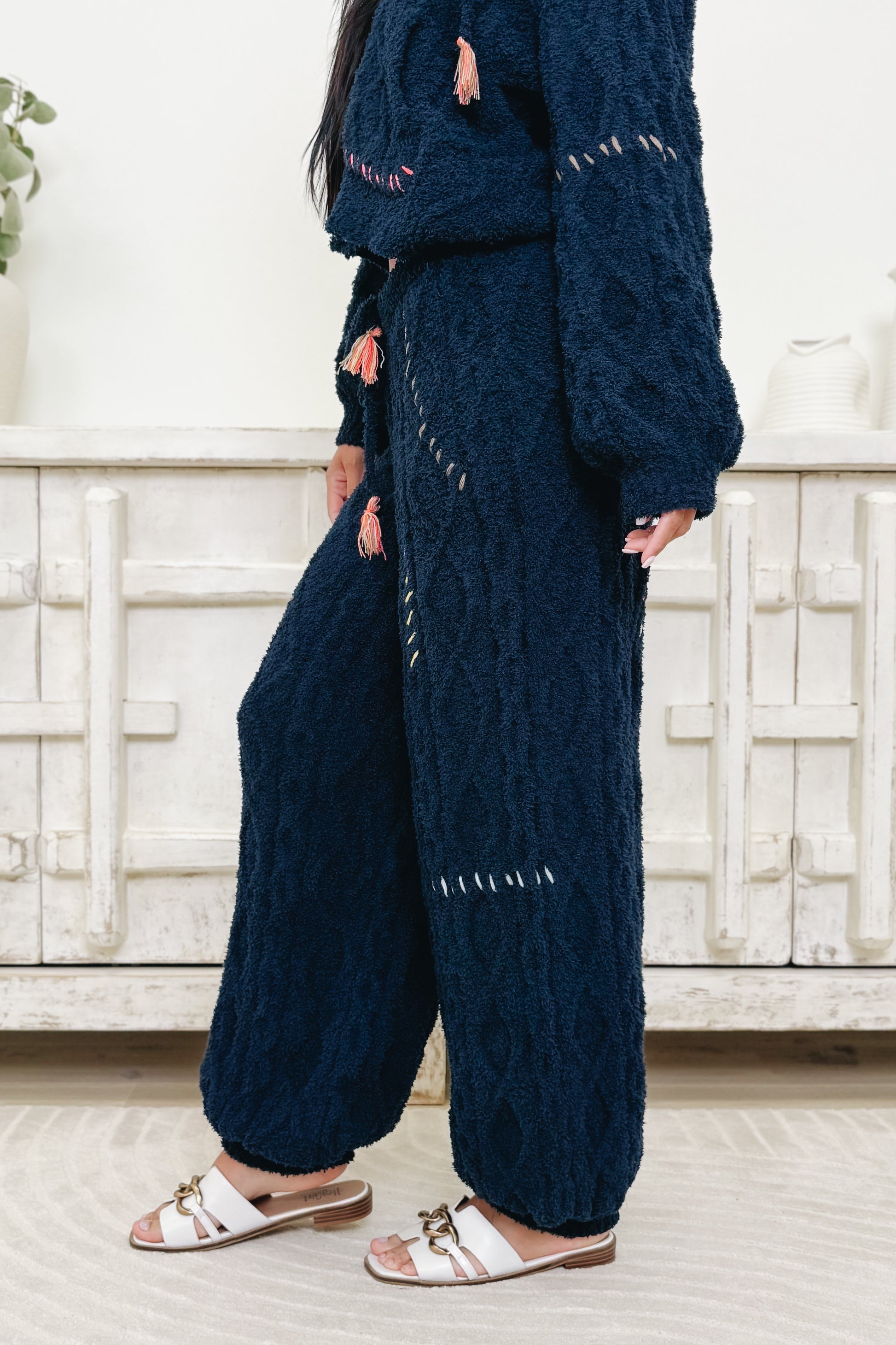 Wild Blue Yonder Crochet Pants - Indigo