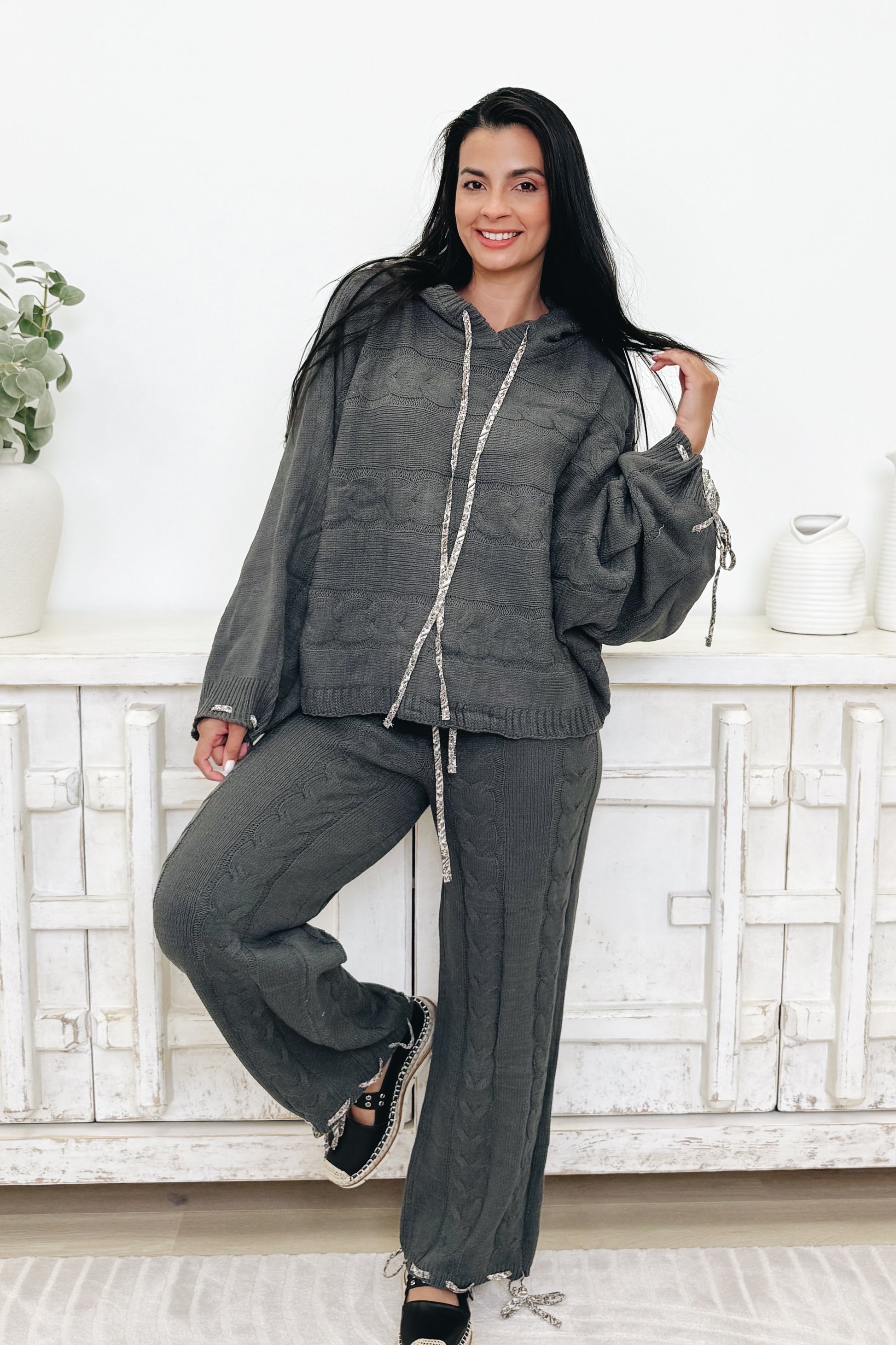 On My Way Pants - Charcoal