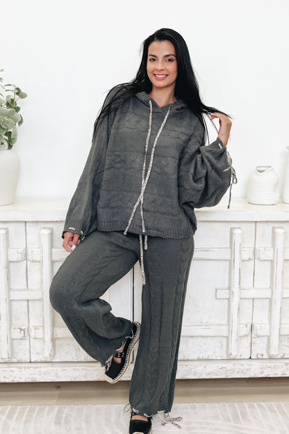 On My Way Pants - Charcoal