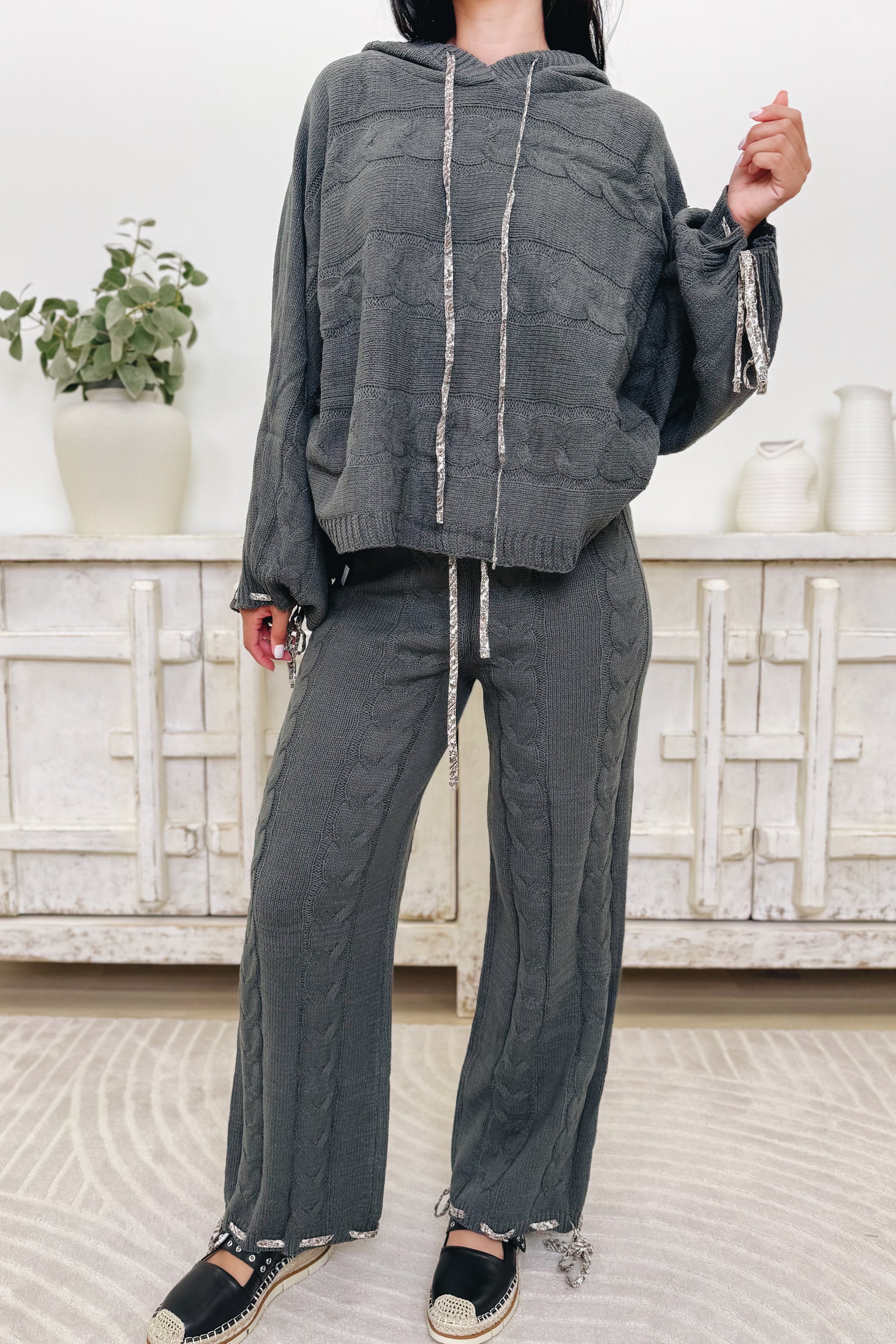 On My Way Pants - Charcoal