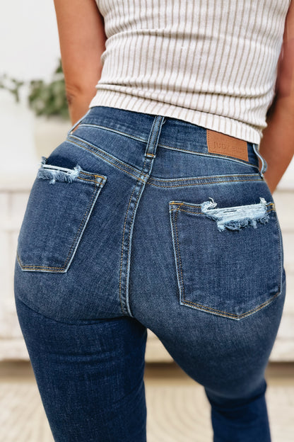 Slay Girl By Judy Blue - Vintage Frayed Hem Bootcut Jeans