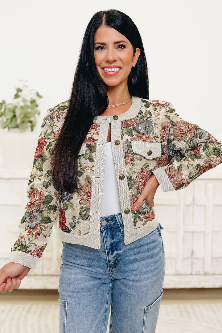 Trust In The Process Floral Jacket