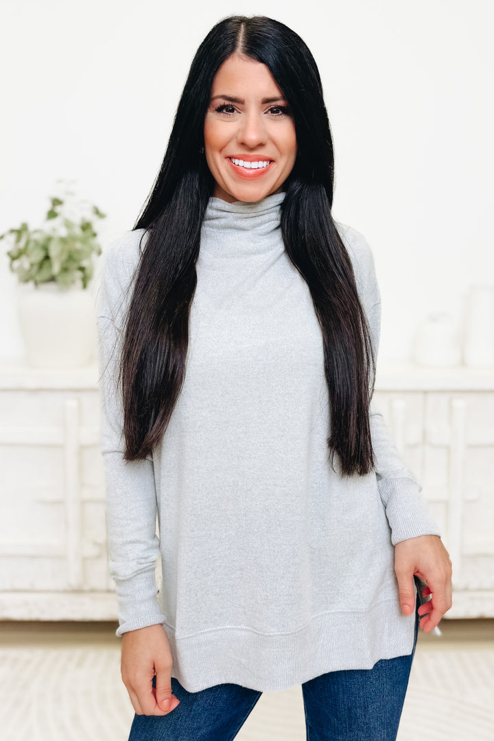 Chic Peak Mock Neck Top - 4 Colors!