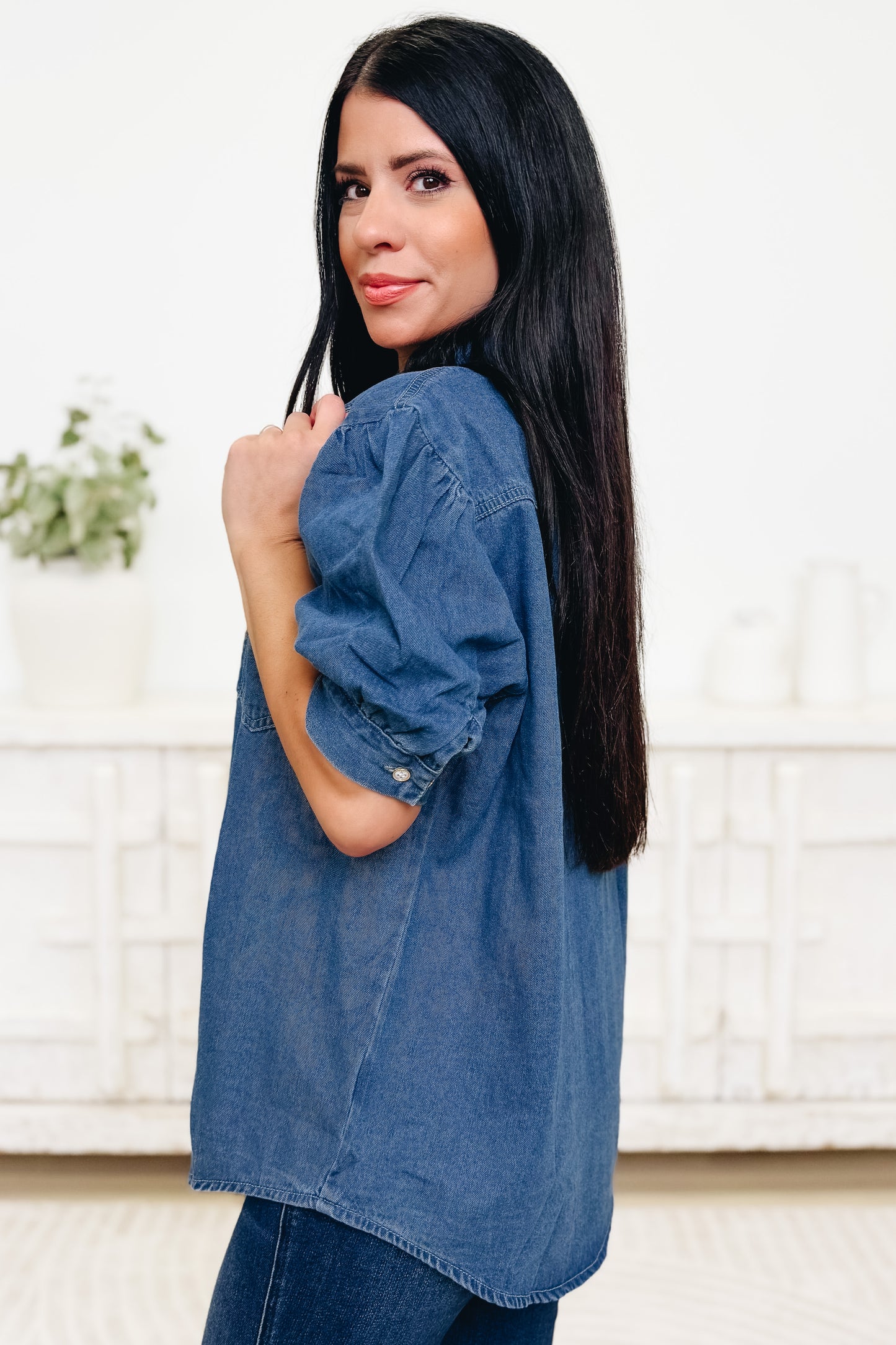 New Beginnings Button Down Top - 2 Colors!