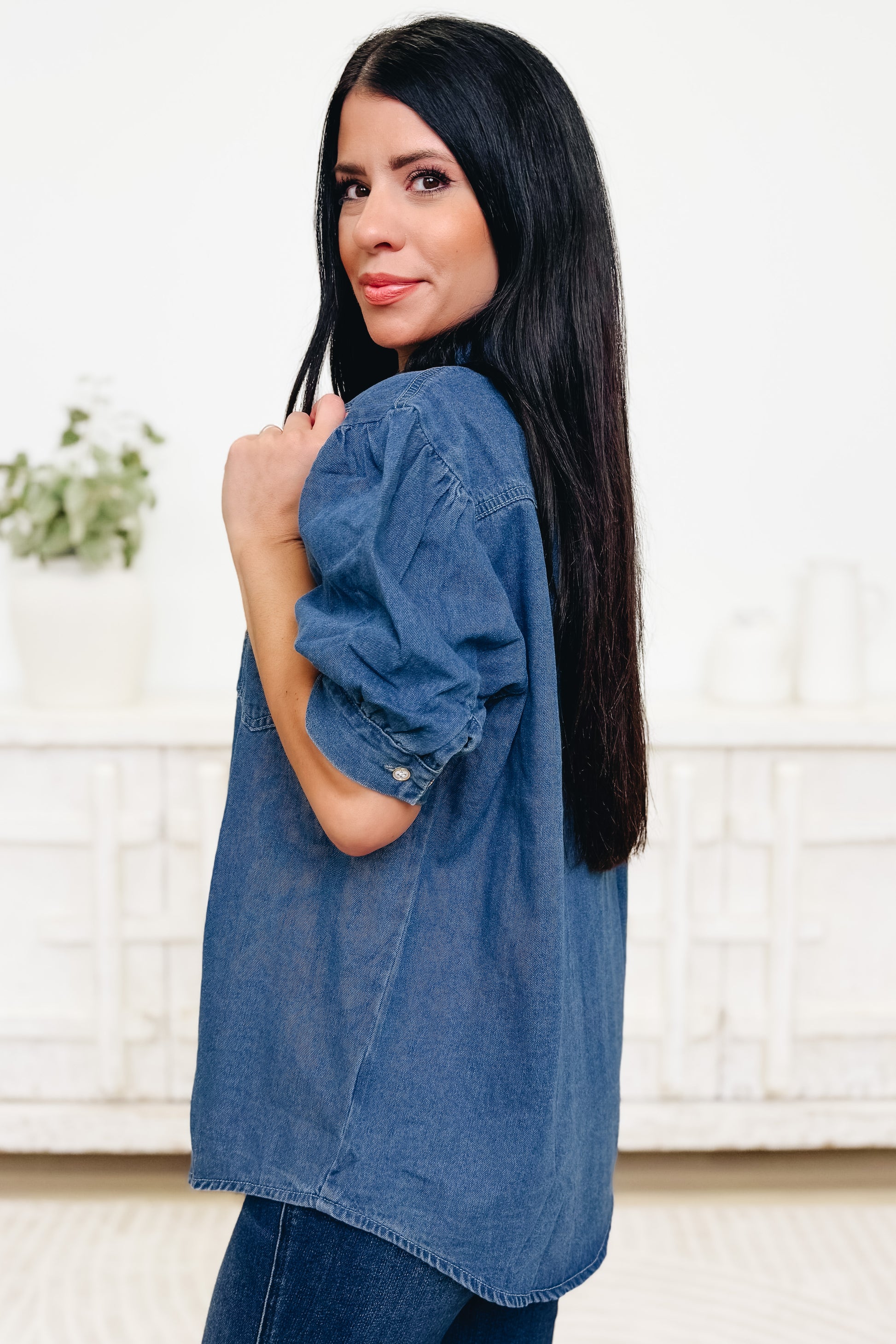 New Beginnings Button Down Top - 2 Colors!