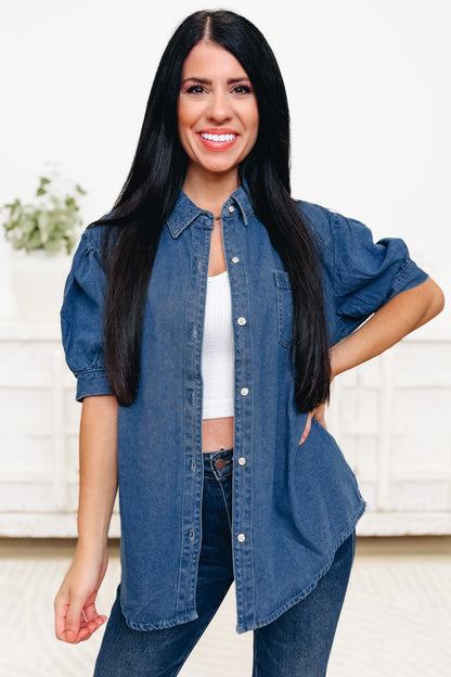 New Beginnings Button Down Top - 2 Colors!