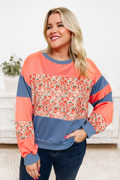 Chic & Cozy Floral Sweatshirt - 2 Colors!
