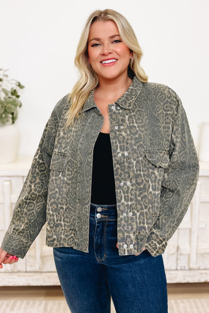 Mountain Top Views Leopard Jacket