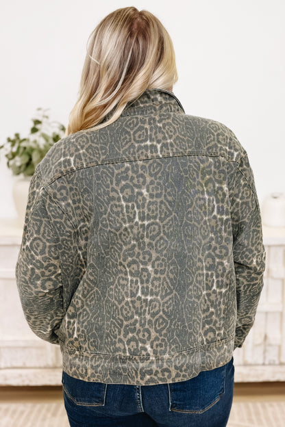Mountain Top Views Leopard Jacket