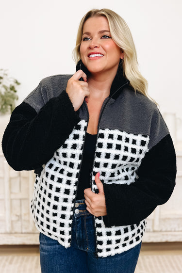 Without Further Ado Checkered Jacket