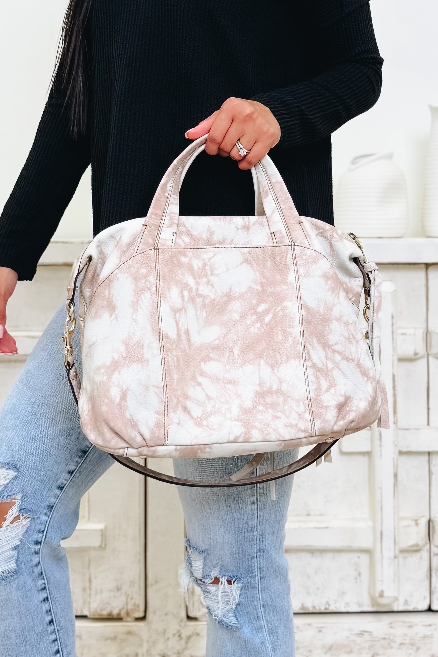 Night Is Young Satchel - Oat Tie Dye