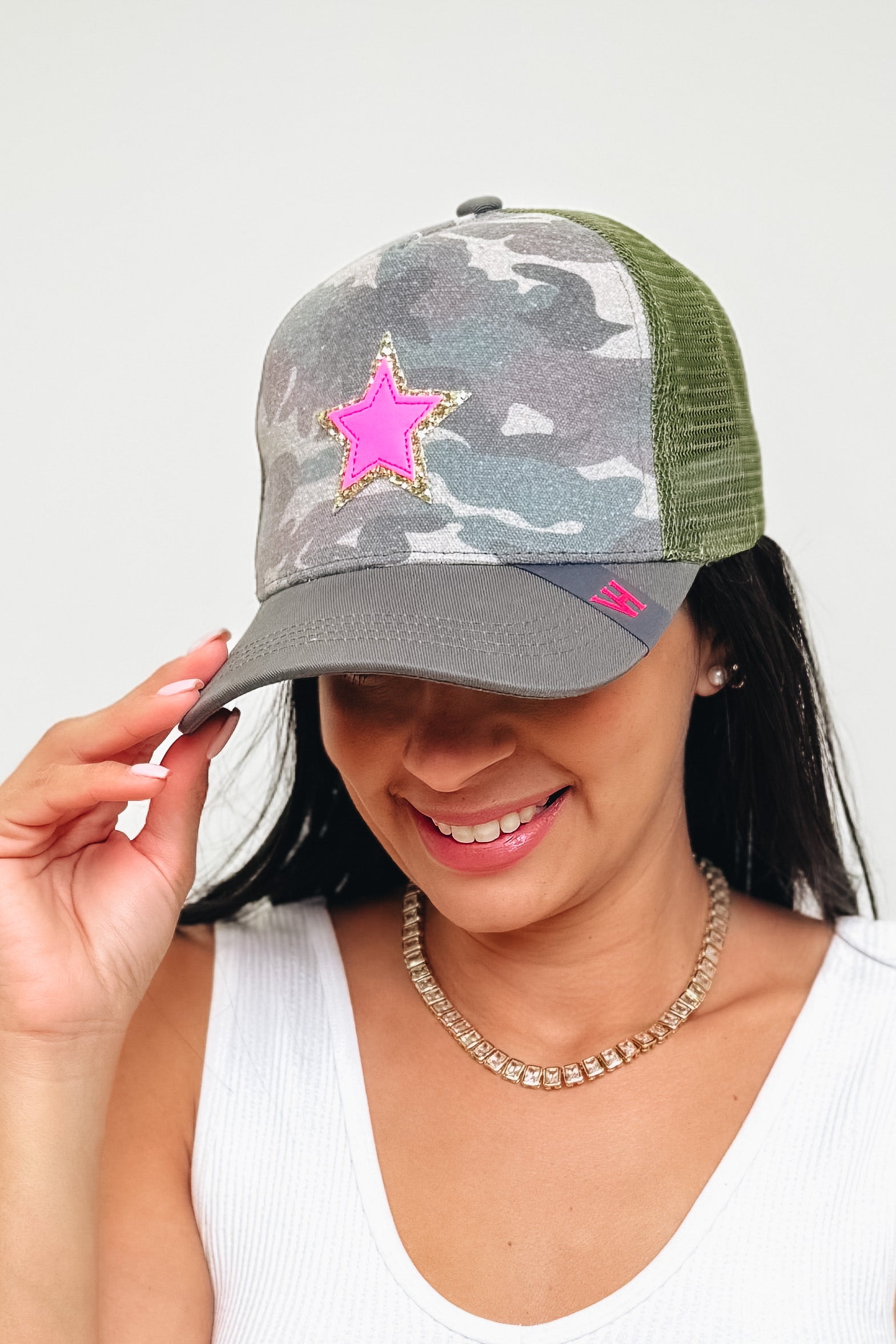 Vintage Havana Grace Hat - Camo Neon Pink