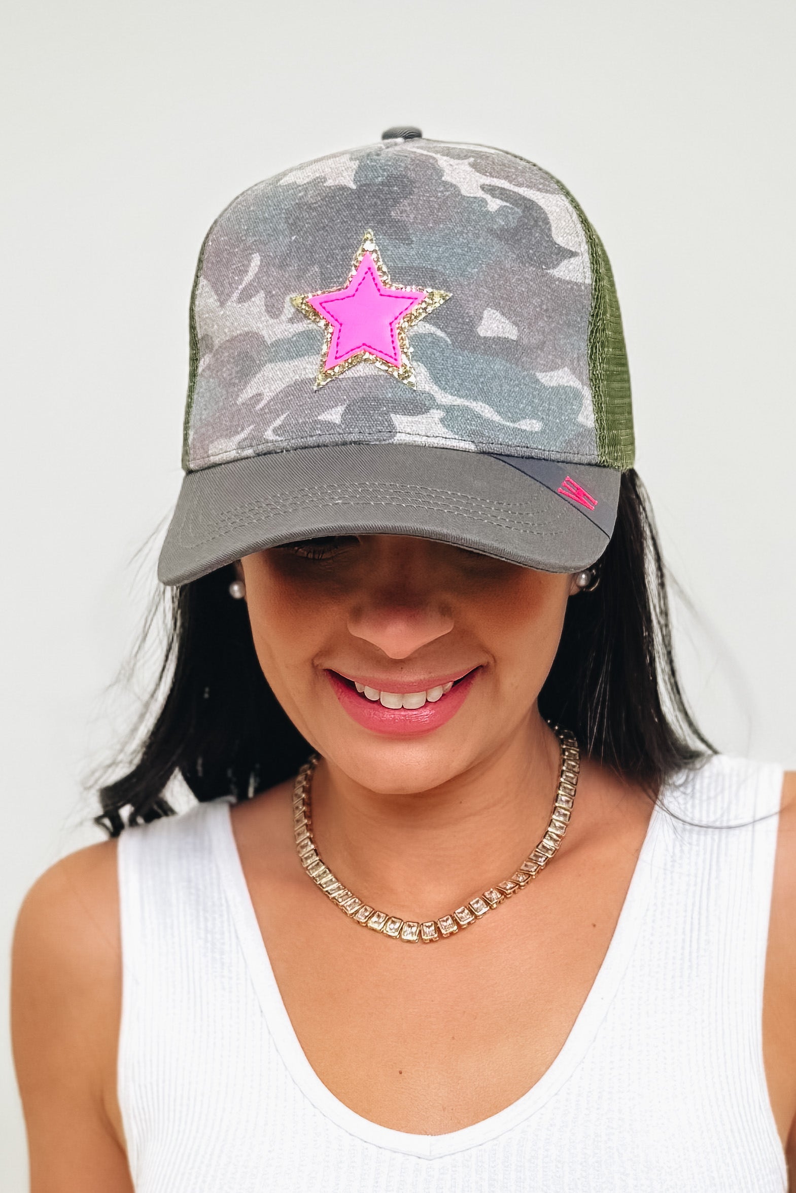 Vintage Havana Grace Hat - Camo Neon Pink