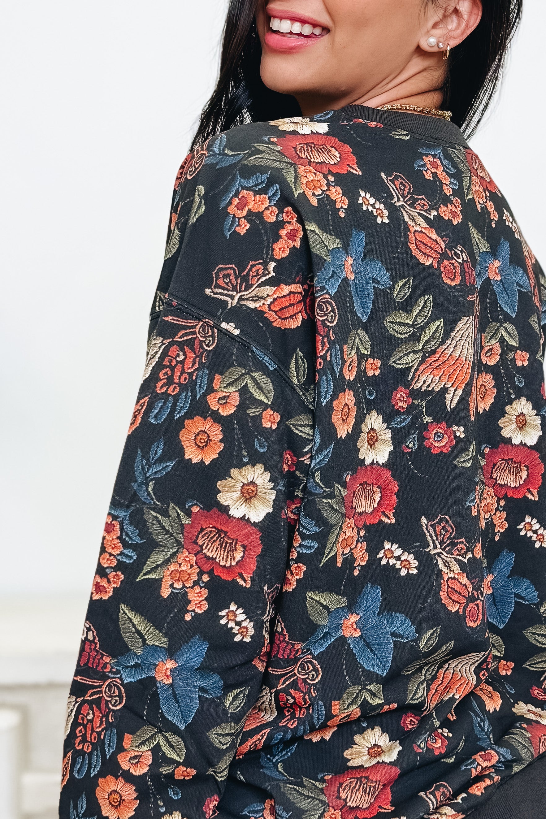 Artisan Flow Floral Pullover - 2 Colors!