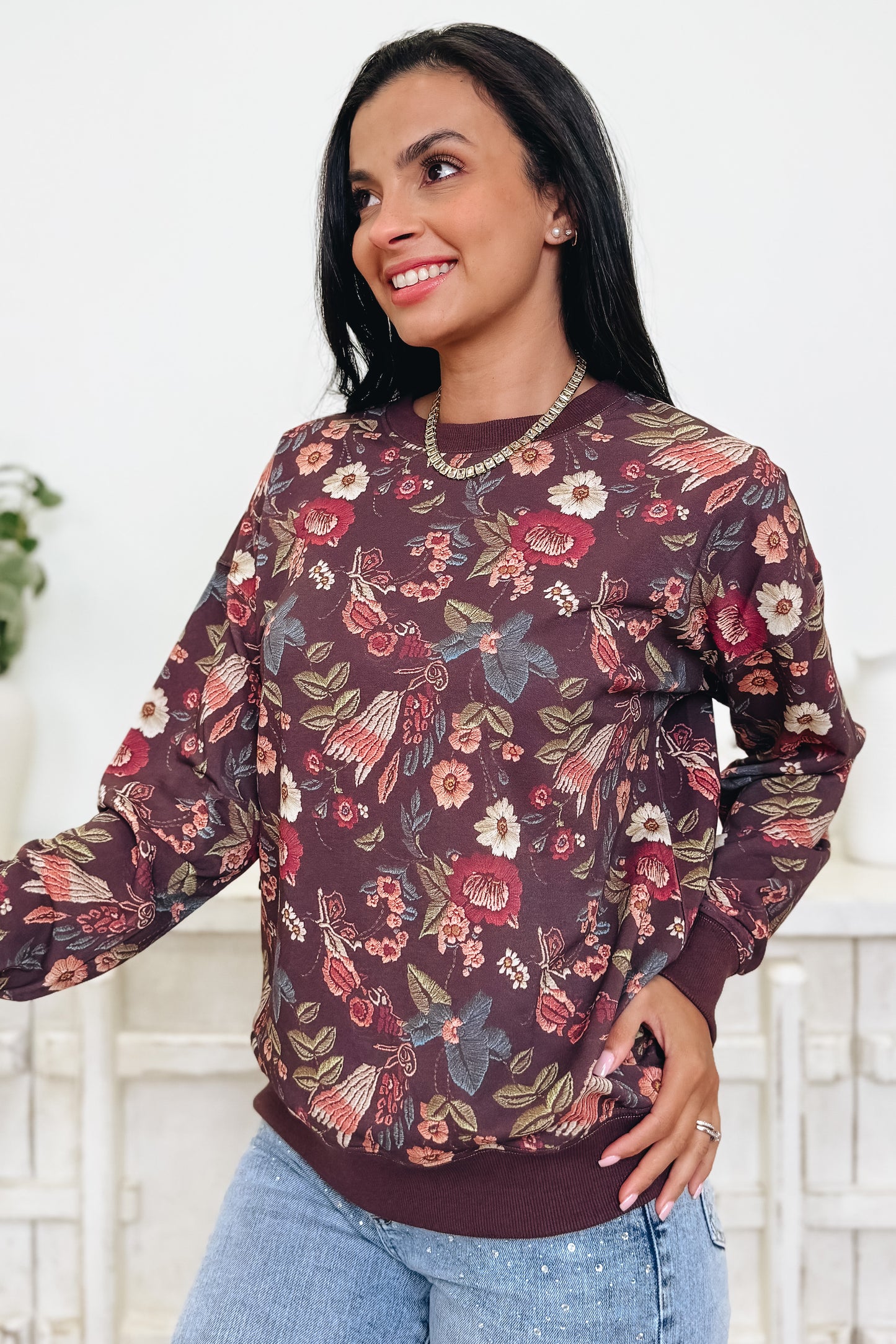 Artisan Flow Floral Pullover - 2 Colors!
