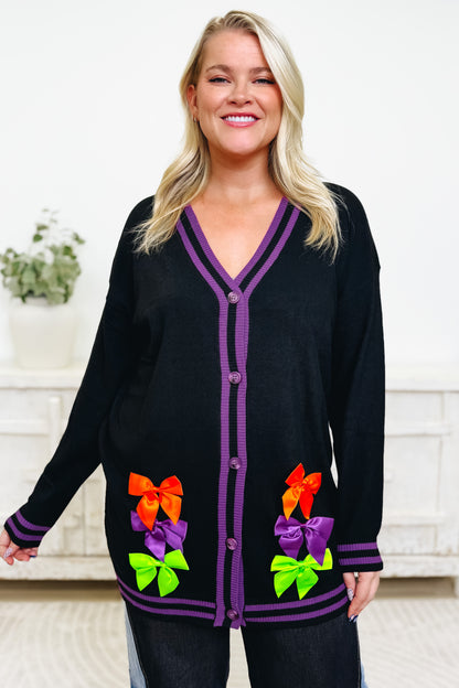 Sugar And Spooks Bow Cardigan